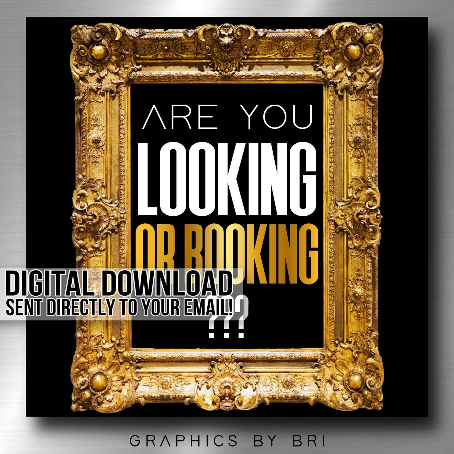 Looking or Booking Flyer (gold)