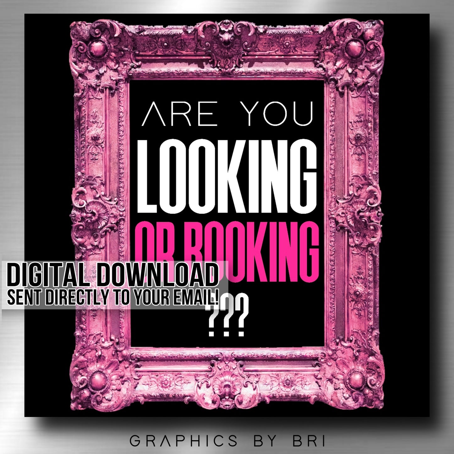 Looking or Booking Flyer (pink)