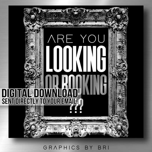 Looking or Booking Flyer (silver)