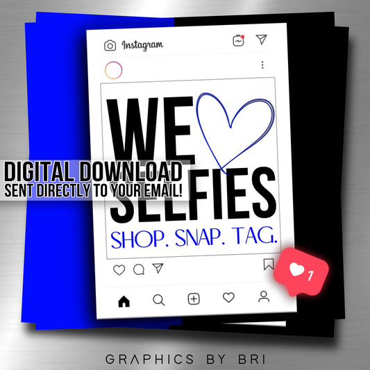 We Love Selfies Flyer (blue)