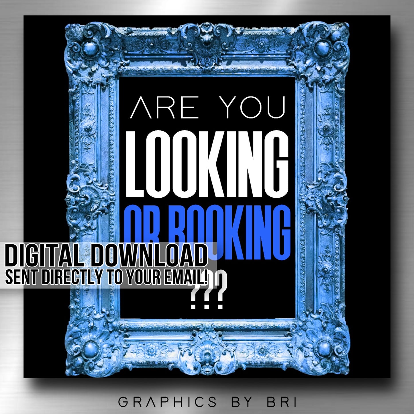 Looking or Booking Flyer (blue)