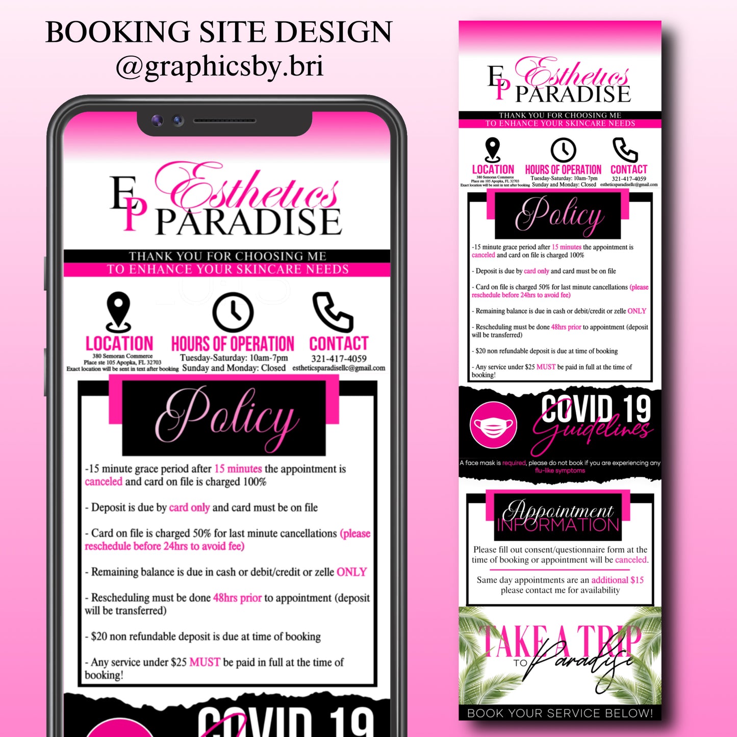 BOOKING SITE DESIGN