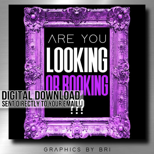 Looking or Booking Flyer (purple)